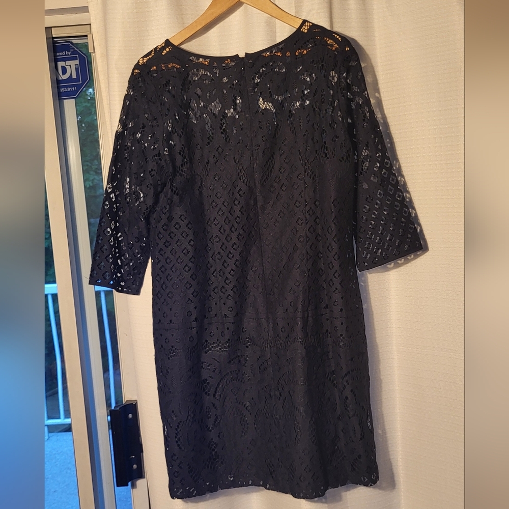 Navy blue shift dress